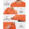 imageMAGCOMSEN Mens Long Sleeve Shirt Quick Dry UPF 50 Sun Protection Lightweight TShirt Athletic Workout Fishing TeeOrange