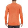 imageMAGCOMSEN Mens Long Sleeve Shirt Quick Dry UPF 50 Sun Protection Lightweight TShirt Athletic Workout Fishing TeeOrange