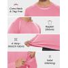 imageMAGCOMSEN Mens Long Sleeve Shirt Quick Dry UPF 50 Sun Protection Lightweight TShirt Athletic Workout Fishing TeePink