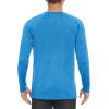 imageMAGCOMSEN Mens Long Sleeve Shirt Quick Dry UPF 50 Sun Protection Lightweight TShirt Athletic Workout Fishing TeeSea Blue
