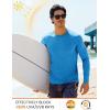 imageMAGCOMSEN Mens Long Sleeve Shirt Quick Dry UPF 50 Sun Protection Lightweight TShirt Athletic Workout Fishing TeeSea Blue