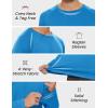 imageMAGCOMSEN Mens Long Sleeve Shirt Quick Dry UPF 50 Sun Protection Lightweight TShirt Athletic Workout Fishing TeeSea Blue
