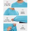 imageMAGCOMSEN Mens Long Sleeve Shirt Quick Dry UPF 50 Sun Protection Lightweight TShirt Athletic Workout Fishing TeeWater Blue