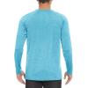 imageMAGCOMSEN Mens Long Sleeve Shirt Quick Dry UPF 50 Sun Protection Lightweight TShirt Athletic Workout Fishing TeeWater Blue
