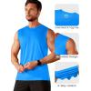 imageMAGCOMSEN Mens UPF 50 Tank Tops Quick Dry Workout Gym Sleeveless Muscle Shirts Summer Beach Swim ShirtAzure