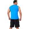 imageMAGCOMSEN Mens UPF 50 Tank Tops Quick Dry Workout Gym Sleeveless Muscle Shirts Summer Beach Swim ShirtAzure