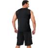 imageMAGCOMSEN Mens UPF 50 Tank Tops Quick Dry Workout Gym Sleeveless Muscle Shirts Summer Beach Swim ShirtBlack
