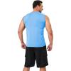 imageMAGCOMSEN Mens UPF 50 Tank Tops Quick Dry Workout Gym Sleeveless Muscle Shirts Summer Beach Swim ShirtBlue