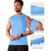 imageMAGCOMSEN Mens UPF 50 Tank Tops Quick Dry Workout Gym Sleeveless Muscle Shirts Summer Beach Swim ShirtBlue