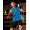 imageMAGCOMSEN Mens UPF 50 Tank Tops Quick Dry Workout Gym Sleeveless Muscle Shirts Summer Beach Swim ShirtBlue Green