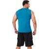 imageMAGCOMSEN Mens UPF 50 Tank Tops Quick Dry Workout Gym Sleeveless Muscle Shirts Summer Beach Swim ShirtBlue Green