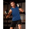 imageMAGCOMSEN Mens UPF 50 Tank Tops Quick Dry Workout Gym Sleeveless Muscle Shirts Summer Beach Swim ShirtBlue Grey