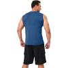 imageMAGCOMSEN Mens UPF 50 Tank Tops Quick Dry Workout Gym Sleeveless Muscle Shirts Summer Beach Swim ShirtBlue Grey