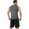 imageMAGCOMSEN Mens UPF 50 Tank Tops Quick Dry Workout Gym Sleeveless Muscle Shirts Summer Beach Swim ShirtDark Grey