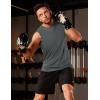 imageMAGCOMSEN Mens UPF 50 Tank Tops Quick Dry Workout Gym Sleeveless Muscle Shirts Summer Beach Swim ShirtDark Grey