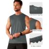 imageMAGCOMSEN Mens UPF 50 Tank Tops Quick Dry Workout Gym Sleeveless Muscle Shirts Summer Beach Swim ShirtDark Grey