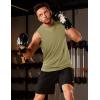 imageMAGCOMSEN Mens UPF 50 Tank Tops Quick Dry Workout Gym Sleeveless Muscle Shirts Summer Beach Swim ShirtDull Cyan