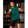 imageMAGCOMSEN Mens UPF 50 Tank Tops Quick Dry Workout Gym Sleeveless Muscle Shirts Summer Beach Swim ShirtEmerald Green