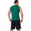 imageMAGCOMSEN Mens UPF 50 Tank Tops Quick Dry Workout Gym Sleeveless Muscle Shirts Summer Beach Swim ShirtEmerald Green