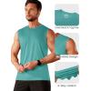 imageMAGCOMSEN Mens UPF 50 Tank Tops Quick Dry Workout Gym Sleeveless Muscle Shirts Summer Beach Swim ShirtGrey Green