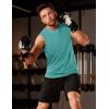 imageMAGCOMSEN Mens UPF 50 Tank Tops Quick Dry Workout Gym Sleeveless Muscle Shirts Summer Beach Swim ShirtGrey Green