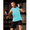 imageMAGCOMSEN Mens UPF 50 Tank Tops Quick Dry Workout Gym Sleeveless Muscle Shirts Summer Beach Swim ShirtLight Blue