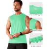 imageMAGCOMSEN Mens UPF 50 Tank Tops Quick Dry Workout Gym Sleeveless Muscle Shirts Summer Beach Swim ShirtMint Green