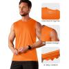 imageMAGCOMSEN Mens UPF 50 Tank Tops Quick Dry Workout Gym Sleeveless Muscle Shirts Summer Beach Swim ShirtOrange