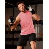 imageMAGCOMSEN Mens UPF 50 Tank Tops Quick Dry Workout Gym Sleeveless Muscle Shirts Summer Beach Swim ShirtPink
