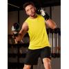 imageMAGCOMSEN Mens UPF 50 Tank Tops Quick Dry Workout Gym Sleeveless Muscle Shirts Summer Beach Swim ShirtYellow