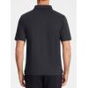 imageMAGCOMSEN Polo Shirts for Men with Pocket Short Sleeve Collared Golf Shirts Quick Dry Pique Performance Athletic SummerBlack