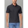 imageMAGCOMSEN Polo Shirts for Men with Pocket Short Sleeve Collared Golf Shirts Quick Dry Pique Performance Athletic SummerBlack