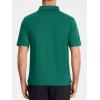 imageMAGCOMSEN Polo Shirts for Men with Pocket Short Sleeve Collared Golf Shirts Quick Dry Pique Performance Athletic SummerEmerald Green
