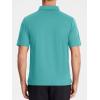 imageMAGCOMSEN Polo Shirts for Men with Pocket Short Sleeve Collared Golf Shirts Quick Dry Pique Performance Athletic SummerGray Green