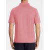 imageMAGCOMSEN Polo Shirts for Men with Pocket Short Sleeve Collared Golf Shirts Quick Dry Pique Performance Athletic SummerGray Pink