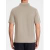 imageMAGCOMSEN Polo Shirts for Men with Pocket Short Sleeve Collared Golf Shirts Quick Dry Pique Performance Athletic SummerKhaki