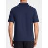 imageMAGCOMSEN Polo Shirts for Men with Pocket Short Sleeve Collared Golf Shirts Quick Dry Pique Performance Athletic SummerNavy