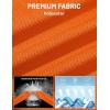imageMAGCOMSEN Polo Shirts for Men with Pocket Short Sleeve Collared Golf Shirts Quick Dry Pique Performance Athletic SummerOrange