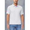 imageMAGCOMSEN Polo Shirts for Men with Pocket Short Sleeve Collared Golf Shirts Quick Dry Pique Performance Athletic SummerWhite