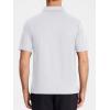 imageMAGCOMSEN Polo Shirts for Men with Pocket Short Sleeve Collared Golf Shirts Quick Dry Pique Performance Athletic SummerWhite
