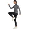 imageMAGCOMSEN Womens Running Shirts Quarter Zip Fleece Pullover Long Sleeve Thumb Hole Tee Athletic Workout TopsDark Grey