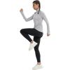 imageMAGCOMSEN Womens Running Shirts Quarter Zip Fleece Pullover Long Sleeve Thumb Hole Tee Athletic Workout TopsLight Grey