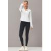 imageMAGCOMSEN Womens UPF 50 Lightweight Athletic Jackets Cropped Zip Up Long Sleeve Running Shirts with Thumb HolesWhite