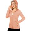 imageMAGCOMSEN Womens UPF 50 Sun Protection Jacket Long Sleeve Zip Up Cooling Lightweight Hoodie Hiking ShirtApricot
