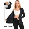 imageMAGCOMSEN Womens UPF 50 Sun Protection Jacket Long Sleeve Zip Up Cooling Lightweight Hoodie Hiking ShirtBlack