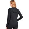 imageMAGCOMSEN Womens UPF 50 Sun Protection Jacket Long Sleeve Zip Up Cooling Lightweight Hoodie Hiking ShirtBlack