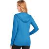 imageMAGCOMSEN Womens UPF 50 Sun Protection Jacket Long Sleeve Zip Up Cooling Lightweight Hoodie Hiking ShirtBlue Green