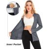 imageMAGCOMSEN Womens UPF 50 Sun Protection Jacket Long Sleeve Zip Up Cooling Lightweight Hoodie Hiking ShirtDark Grey