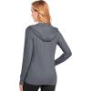 imageMAGCOMSEN Womens UPF 50 Sun Protection Jacket Long Sleeve Zip Up Cooling Lightweight Hoodie Hiking ShirtDark Grey
