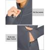 imageMAGCOMSEN Womens UPF 50 Sun Protection Jacket Long Sleeve Zip Up Cooling Lightweight Hoodie Hiking ShirtDark Grey